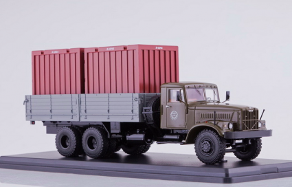 КРАЗ-257Б1 Бортовой с контейнерами масштабная модель 1 43