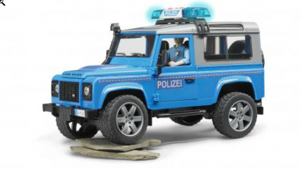Bruder джип полицейский Land Rover Defender Station Wagon 
