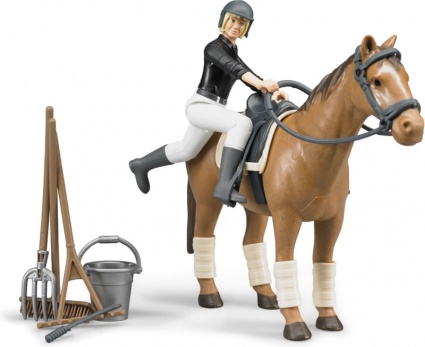 Фигура всадника и лошадь с аксессуарами Bruder 